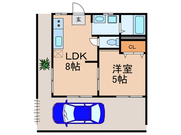 モナハイツ大石の物件間取画像